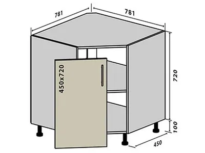 Угловой шкафчик на кухню - хранение без потери места (фото)