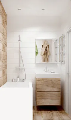 Фото идеальной уютной ванной комнаты