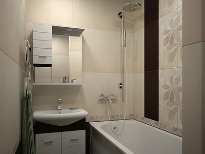 Минималистичный дизайн уютной ванной комнаты