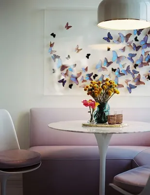 Украшение стен бабочками: фотография жизнерадостности