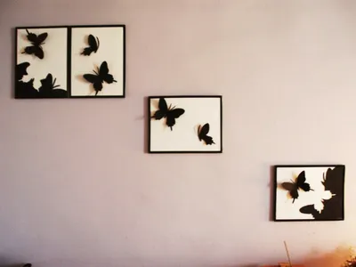 Изображение бабочек на стенах: добавьте экзотики в свое пространство