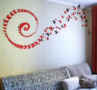 Изображение бабочек на стенах: создайте противоречивое единство в интерьере