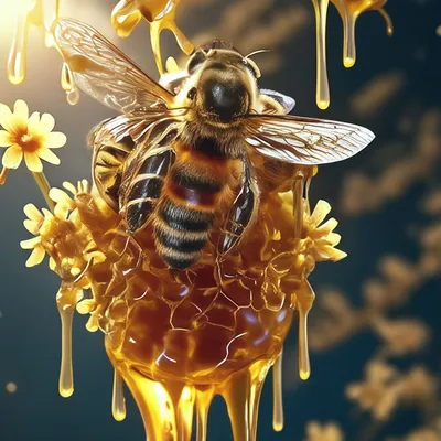 Великолепие улья с пчелами на фото
