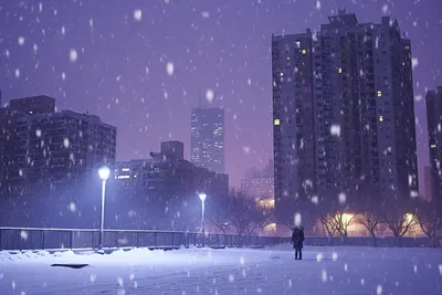 Зимняя ночь на улицах: Фотографии мистической атмосферы в WebP