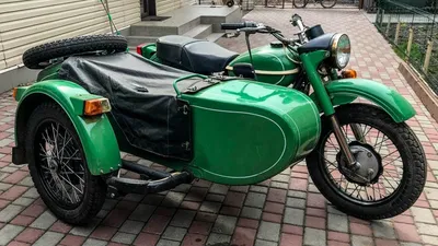 Изображение Урал мотоцикла в стиле ретро