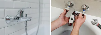 Новое фото установки смесителя в ванной комнате