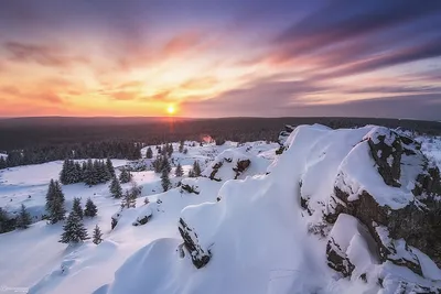 Пейзаж утреннего рассвета: Фон на рабочий стол