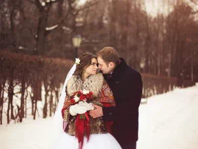 Фотографии зимней свадебной природы: форматы изображений на ваш выбор