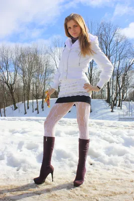 Зимний шик: Фотографии в мини юбке