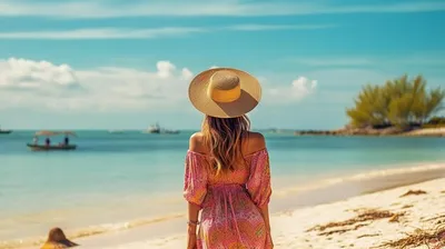 Фото пляжа в шляпе: красивые пляжные фотографии в HD