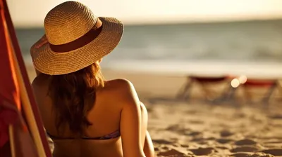 Фото пляжа в шляпе: красивые пляжные фотографии в HD