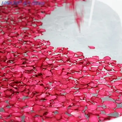 Фото ванны комнаты с лепестками роз: скачайте изображение в нужном формате