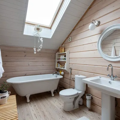 Фото ванной комнаты с вагонкой: лучшие изображения в формате JPG