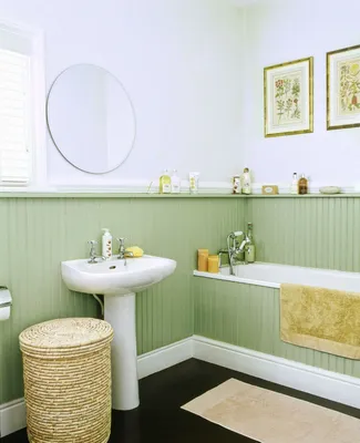 Фото ванной комнаты с вагонкой в Full HD
