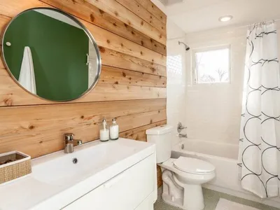 Вагонка в ванной: фото современных и стильных интерьеров