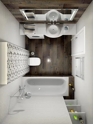 Максимальная эффективность использования пространства: Ванна и душ в одной комнате