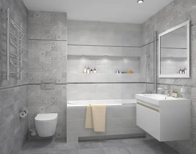 Интересный дизайн с возможностью принять душ или ванну: Ванна и душ в одном помещении