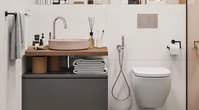 Стильные и функциональные ванные комнаты в хрущевке - фотографии