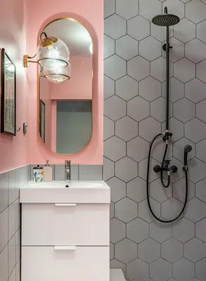 Минимализм и элегантность в ванной комнате хрущевки - фотографии