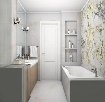 Картинка ванной комнаты из керамогранита