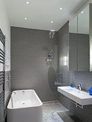 Красивые фотографии ванной комнаты из кирпича