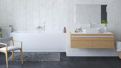 Фотография ванны из панелей, которая впечатлит вас своим дизайном