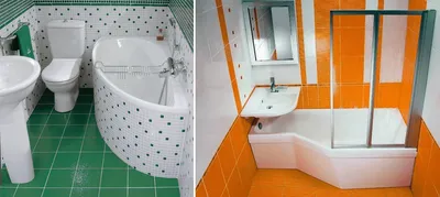 Маленькая ванная комната: сочетание разных материалов для создания интересного дизайна