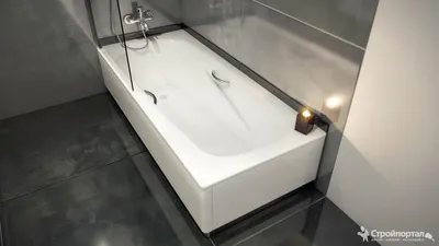 Фото металлической ванны с роскошной отделкой