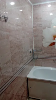 Картинка ванной комнаты с пластиковыми панелями