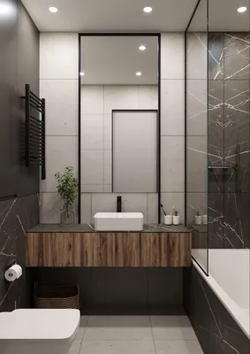 Фото ванной комнаты с оригинальным дизайном плитки