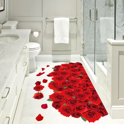 Фотография ванной комнаты с розами для загрузки 