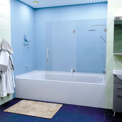 Ванна со стеклянной шторкой: современный дизайн и практичность