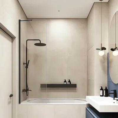 Новое изображение ванной со стеклом в HD качестве
