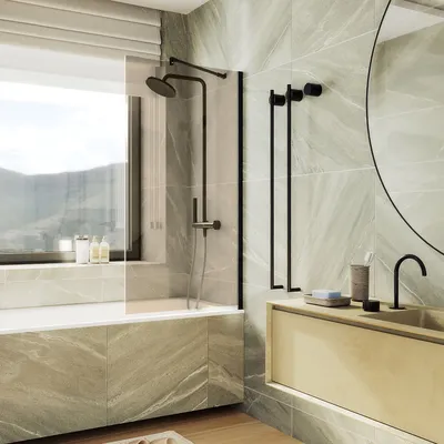 Изображение ванной со стеклом в формате Full HD