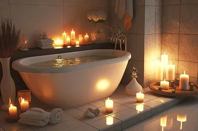Ванна со свечами: создайте уют в своей ванной комнате