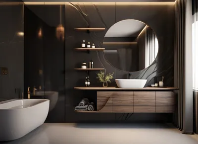 Фотографии ванной комнаты с использованием освещения для создания атмосферы
