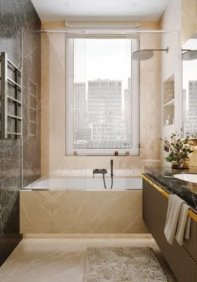 Идеальное сочетание: ванная комната с ванной у окна. Фотообзор!