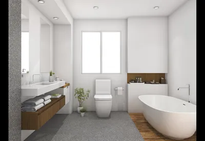 Оазис уюта: ванная комната с ванной у окна. Фотографии!