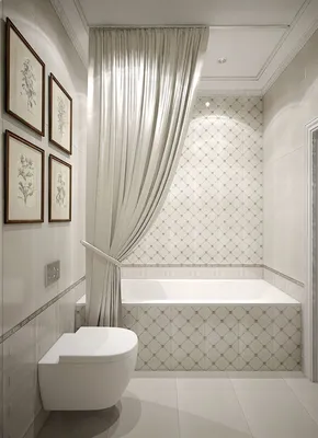 Фотк ванной комнаты в белом цвете