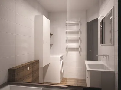 Full HD фото ванной комнаты в белом цвете