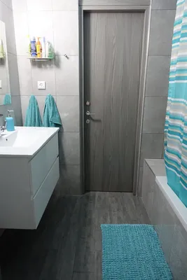 Изображение ванной комнаты в бирюзовых тонах