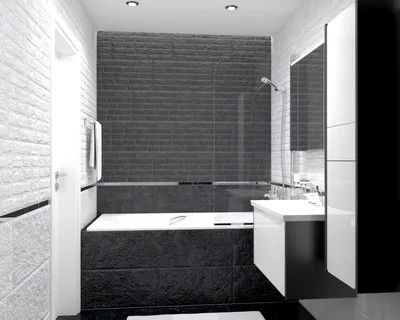 Фото ванной комнаты в черно-белых тонах: выберите свой любимый размер изображения