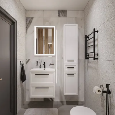 Фото ванной комнаты в черно-белых тонах: воплощение стиля и элегантности