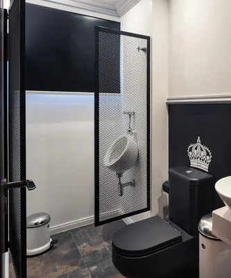 Черно-белая ванная комната: современный дизайн