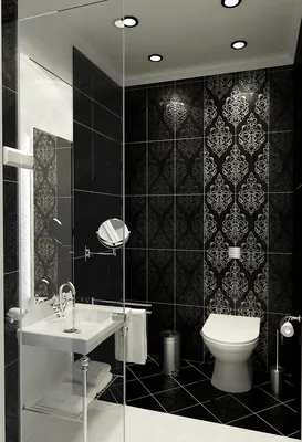 Черно-белая ванная комната: простота и изысканность