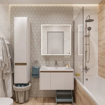 Черно-белая ванная комната: эстетика и удобство