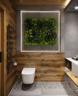 Фото ванной комнаты: современный дизайн в эко стиле