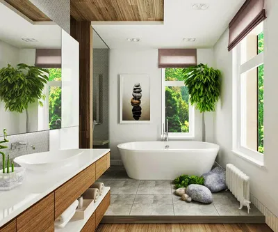 Фото ванной в эко стиле: экологичные материалы и стильные аксессуары