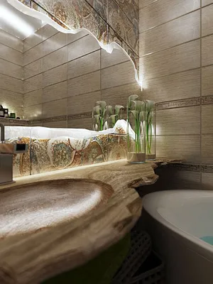 Ванная комната в эко стиле: фото идеи для вашего интерьера