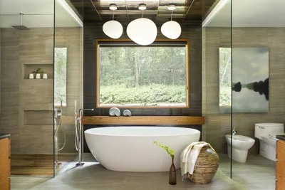Картинка ванной комнаты в эко стиле